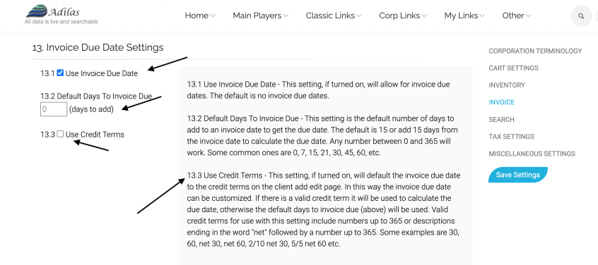 Add Due Date and Credit Terms to Invoices | Adilas